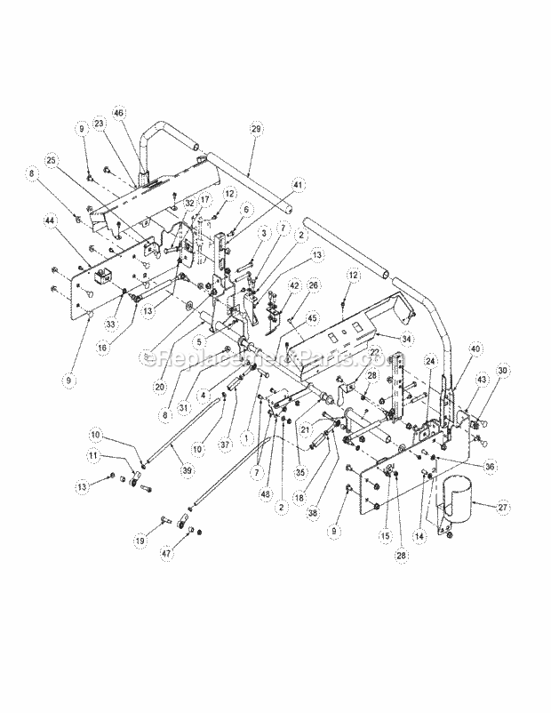 Control Assembly Diagram and Parts List for M72-CT 53AB5JEZ750 Cub Cadet Sprayer